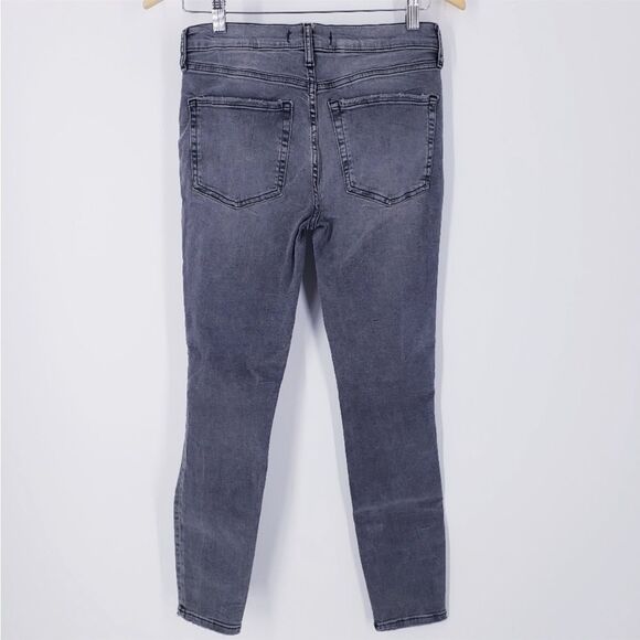 FREE People Distressed Skinny Jeans In Charcoal - Picture 2 of 4